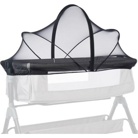 Moustiquaire pour poussette - avec fermeture éclair à double sens - 55 cm x 100 cm - Moustiquaire portable pour berceau, housse de protection pour berceau (noir) (1/5)