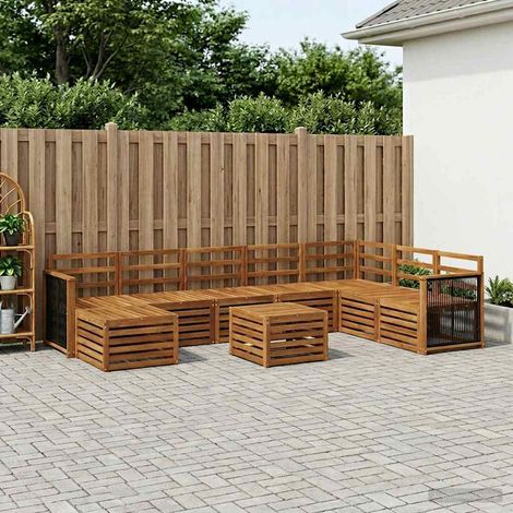 vidaXL Outdoor-Sofagarnitur 6 pcs Natur Massivholz Akazie (1/5)