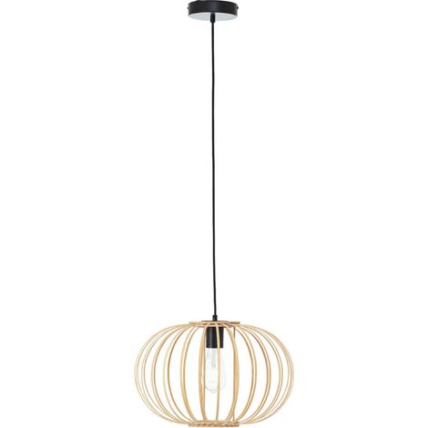 Lampe suspendue en bois Enca Ø40cm - 92860/09 (1/3)