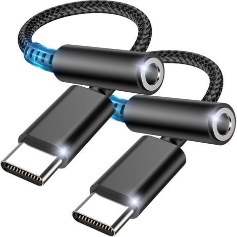 USB-C-auf-3,5-mm-Kopfhöreranschluss-Adapter, USB-Typ-C-Audioanschluss-Adapter mit DAC, Typ-C-auf-Digital-Audio-Kopfhörer (1/4)