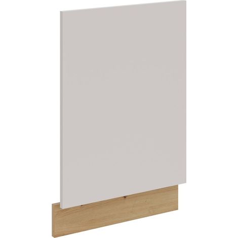 Frontblende für integrierten Geschirrspüler 45 cm Küche SOLANO Kaschmir beige matt + Eiche Artisan matt Küchenzeile Küchenblock Einbauküche (1/4)