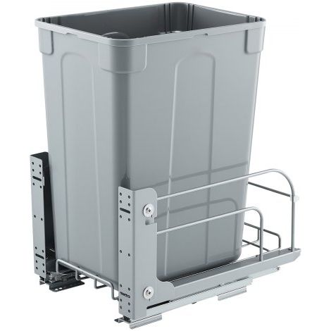 ausziehbarer Mülleimer (35 Qt) für Küchenschränke, Unterbau-Abfallbehälter (30 kg belastbar) mit robustem Soft-Close-Schiebesystem aus Metall und Türsatz, für Spüle Unterbau (1/5)