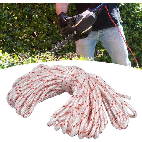 Corde de lanceur 10m en nylon pour tondeuse, tronçonneuse et débroussailleuse - Remplacement pour STIHL 4mm / 0.16in