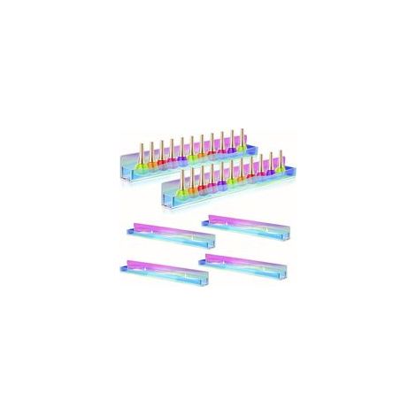 Espositore da parete in acrilico per flaconi di smalto arcobaleno, per nail art, mensola portaoggetti per la casa - Crezuo