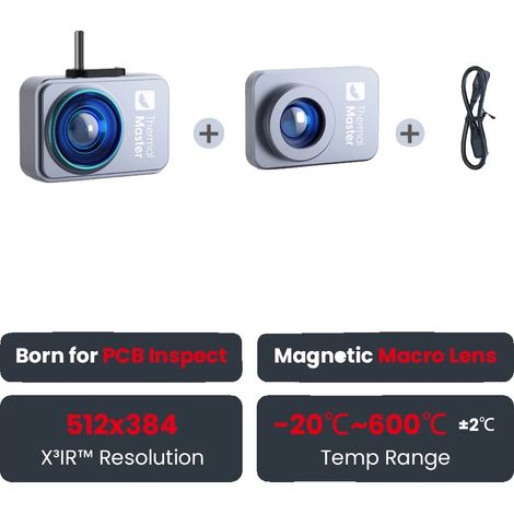 Imager thermique, résolution 512x384, température maximale de 600℃, pour téléphone android (1/2)