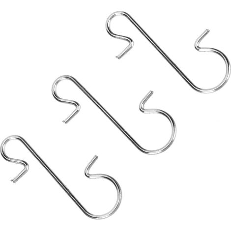Christmas Tree Hooks, 100 Pieces, S-Shaped Metal Ornament Hooks, 1.2 x 0.7 Inches, for Tree Decoration, Home and Holiday Use, Green, White, Gold, Easy to (1/5)