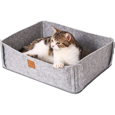 1 Grattoir chat, carton ondulé, herbier à chat, lit repos, intérieur (1/5)