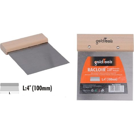 Kaela - Spatola Raschietto In Acciaio Impugnatura In Legno 4″ 100mm Ferramenta 90468 - (1/2)