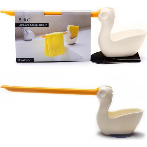 Pelix Pelican-Shaped Sink Sponge and Dishcloth Holder with Suction Cup – Fun Kitchen Organizer – Stylish and Practical Accessory (1/5)