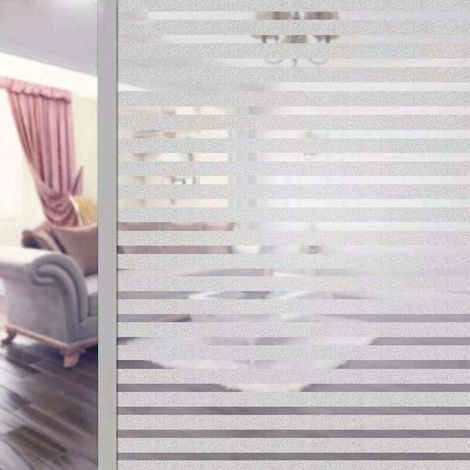 Pellicola elettrostatica anti-sbirciatina per finestre, pellicola oscurante non adesiva, protezione anti-UV per la privacy, per ufficio, casa, bagno, camera da letto, cucina (bianco, 60 x 400 cm) (1/4)