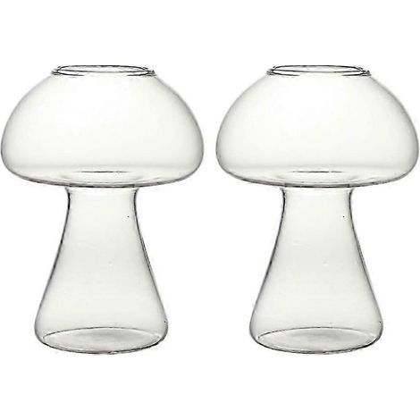 Ensemble de 2 verres à cocktail en forme de champignon, parfaits pour servir des cocktails et des margaritas lors de vos fêtes. (1/5)
