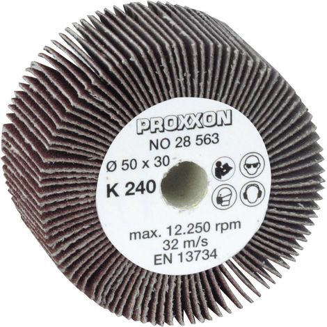 PROXXON 28563 ROULEAU ABRASIF POUR PONCEUSE À FORÊT WAS/E ET WAS/A Ø 50 X 30 MM GRAIN 240 (1/2)