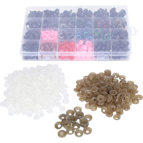 460Pcs Doll Eyes and Noses Plastic Resin Colorful MultiSize Plush Toy Face DIY Supplies (1/5)
