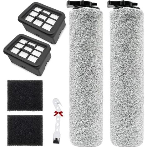 accessoires pour BISSELL CrossWave HF3 3598N Pièces de rechange pour aspirateur eau et poussière, 2 brosse rotative + 2 filtres Hepa + 1 brosse (1/5)