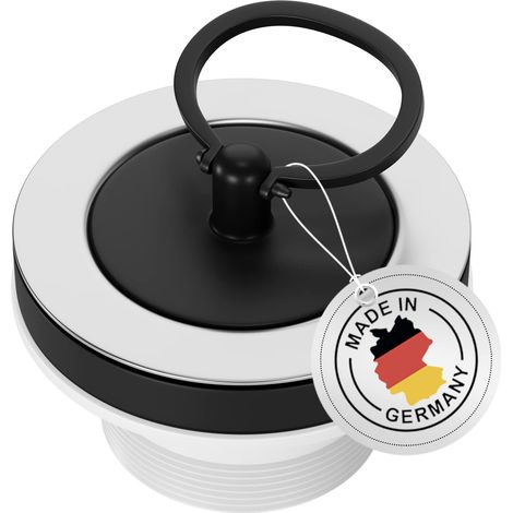 Bonde de vidage ½ x 44 mm Ø 70 mm avec bouchon et anse en acier inoxydable pour évier de cuisine, bouchon de vidange, Ø 70 mm (1/5)