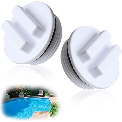 Ensemble De Bouchons De Piscine d'hiver 2PCS 1.5 pouce Bouchon De Congélation pour Conduite De Retour, Clapet Skimmer Piscine, Capuchon d'hiver Durable pour Fermer La Piscine en Hiver (1/4)