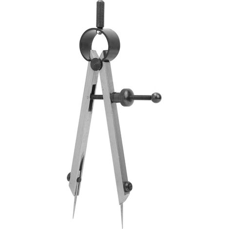 Compas à double aiguille, outil de travail du cuir en acier au carbone, compas à lignes (100 mm) (1/5)