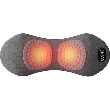 3 en 1 Masseur Dos Lombaire, Massage Dos Electrique avec Traction, Vibration et Chaleur, Dispositif Traction Lombaire Réglable avec Interrupteur Commande Intelligent, pour Bas du dos et Cou