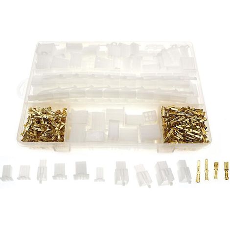 580pcs 2.8mm 2/3/4/6/9 Broches Fil Terminal Connecteur Combo Kit Avec Crochet De Fixation Femelle Et Mle Bornes Botiers Pour Moto/vlo/voiture/bate (1/5)