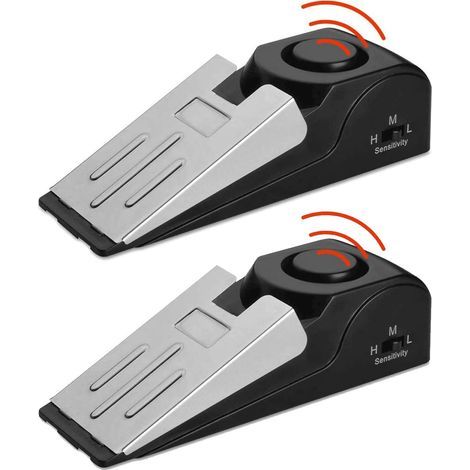Drahtloser Türstopper-Alarm, 2er-Pack Türstopper mit 120-dB-Sirene