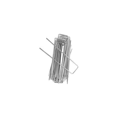 Lot de 50 agrafes de jardin galvanisées antirouille pour toile de protection contre les mauvaises herbes, couvresol, décorations de festival et clôtures