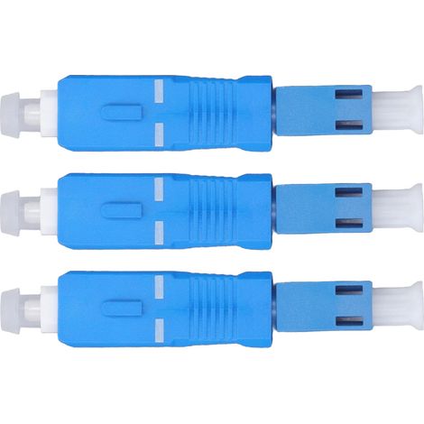 Lot de 3 adaptateurs à fibre optique SC mâle vers LC femelle, convertisseur pour stylo lumineux rouge et wattmètre (1/5)