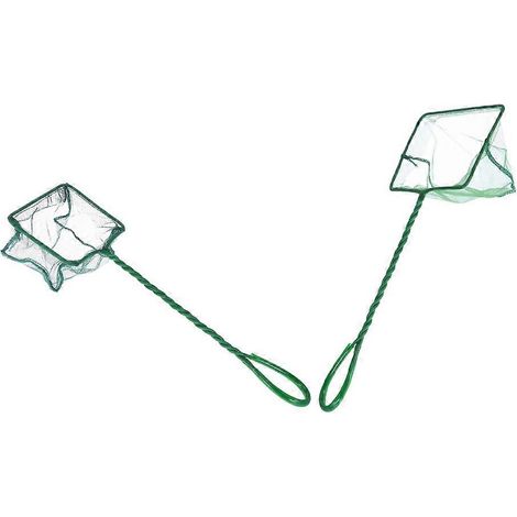 Épuisette d'aquarium (lot de 2, outil en plastique vert) (1/5)