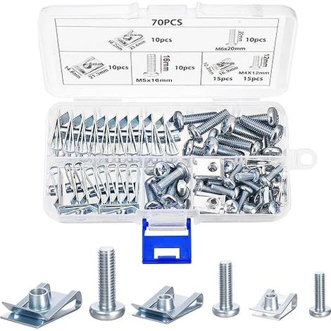 U Clips de Fixation Voiture, M4 M5 M6 Auto Kit de Clip à Vis écrou, Vis de Carrosserie, Garde-boue écrous Boulons de Agrafes Carrosserie, U Clip de Fixation Universels en Métal pour Voiture (1/5)