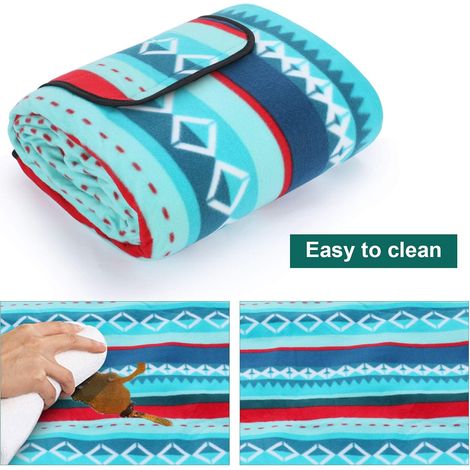 Tapis de pique-nique couverture de pique-nique imperméable, 200x300 cm, tapis de pique-nique imperméable pour l'extérieur, tapis de camping extra large imperméable et résistant au sable, jardin, parc (1/4)
