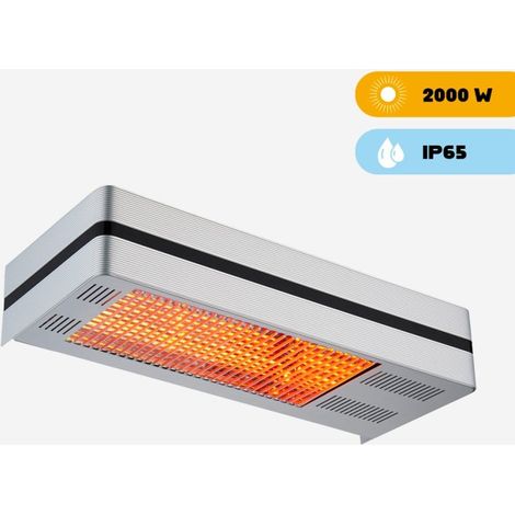 Calentador Infrarrojo Sined Caldo Ira Inox 2000 2000w Acero Inoxidable Control Remoto Perfecto Para Terrazas De Bares y Restaurantes Resistente a La Intemperie Ip65 (1/5)