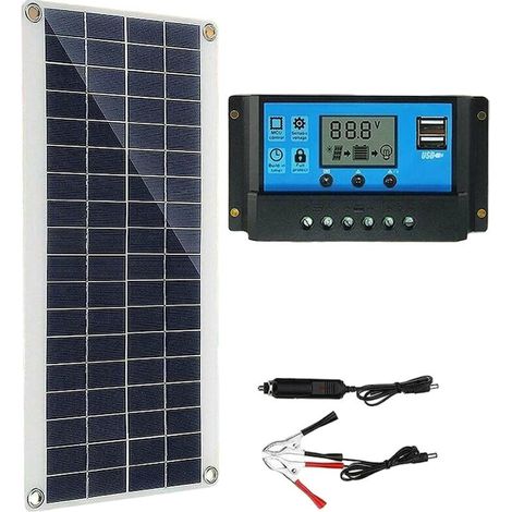 Panneau solaire camping 300W BGHYHYHI, haute efficacité, étanche, kit complet pour extérieur et intérieur (1/2)