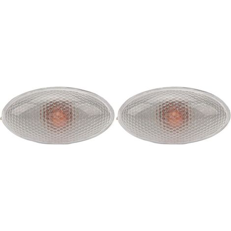 Feu de position latéral LED 12V – Lot de 2 – Remplacement pour Peugeot 206 407 607 – Plastique robuste – Couleur jaune ambre
