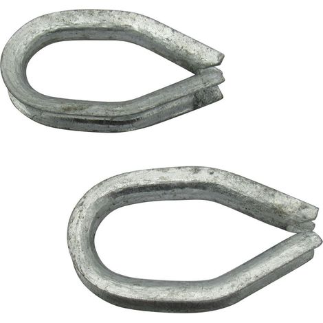 Galvanised Wire Rope Reeving Thimble 12MM X2 (Eyelet Cable Loop Rope Marine) (1/5)