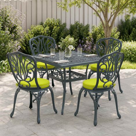vidaXL Seat Cushions SOEST 4 pcs 100% Polyester Bright Green (1/5)
