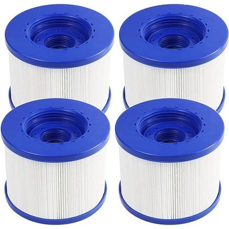 Swimming Pool Filter 4 Pack Replacement，Cartouche Filtre à Vis Gonflabl De Vis 104mm，pour Clever Spa + Aquaparx + Aqua Spa + Costway + All Seasons + GoPlus + Wido and Others (1/4)