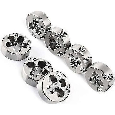 Jeu de tarauds et filières métriques 20 pièces M3 M12, kit de tarauds cannelés en acier, filières, extracteurs de vis (1/4)