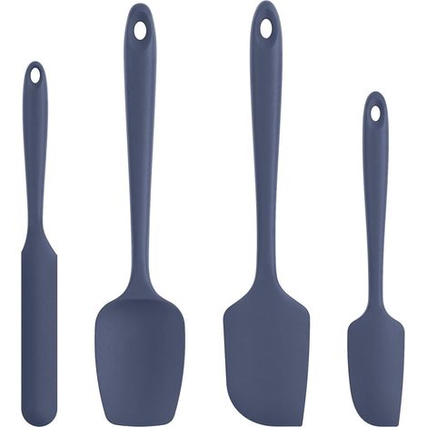 Lot de 4 Spatule Silicone, Résistante à la Chaleur 315℃, Antiadhésive Flexible sans BPA, pour Cuisson et Pâtisserie (1/5)