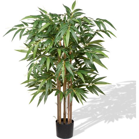Pianta artificiale di bambù da esterno Hollyone, grande pianta artificiale, altezza 120 cm, pianta finta, pianta decorativa artificiale, albero artificiale da esterno, pianta verde artificiale (1/5)