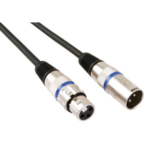 Cable Professionnel Xlr, Xlr Male Vers Xlr Femelle (3m Noir) (1/3)