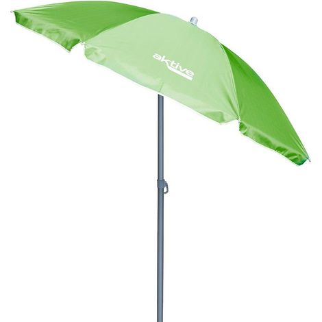 Ombrellone da Spiaggia Inclinabile Aktive Verde 180 cm di Diametro