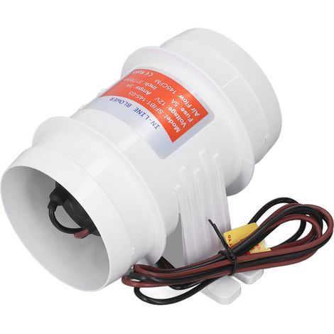 Souffleur d'air en ligne 3 pouces 145CFM 12V Haute efficacité pour cale de bateau, camping-car, yacht (1/5)