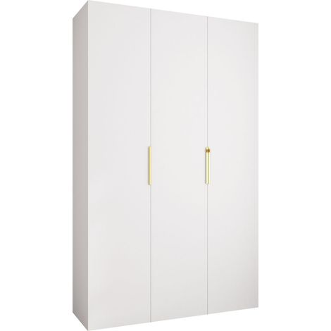 Armoire Hartford 573, Blanc, 246x150x52cm, Portes d'armoire: Avec des charnières, Nombre d'étagères: 11 (1/5)