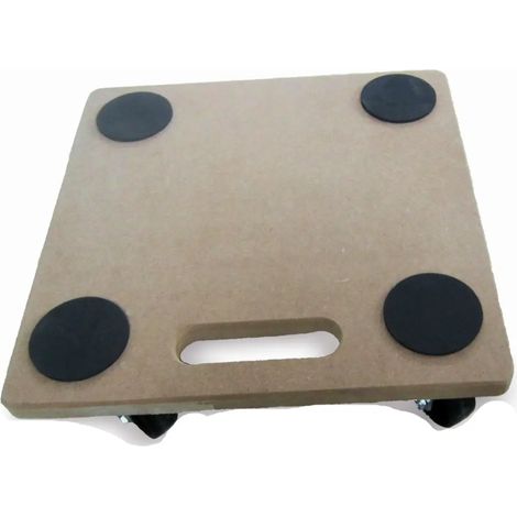 Pedana cuadrada con 4 ruedas pivotantes 600x300x240
