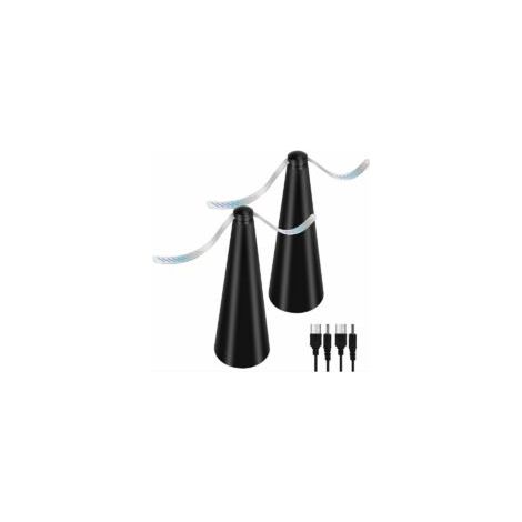 Fliegenabweisender Ventilator, 2er-Pack, chemikalienfreies Mückenschutzmittel, hält Fliegen und Insekten von Lebensmitteln fern, für Camping, Esszimmer, Garten - Crezuo