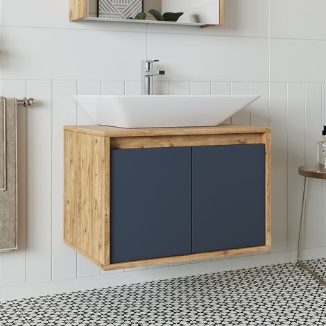 Roomart ATLANTIC-65 Unterschrank Bad 65 cm breit, Anthrazit-Eiche (1/4)