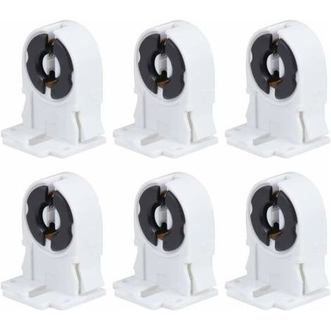 20 Pcs Support de Lampe Fluorescente Vis Type T8 / G13 Support de Lampe Non Shunté Pierre Tombale Remplacement de La Douille pour Tube Fluorescent à LED (1/5)