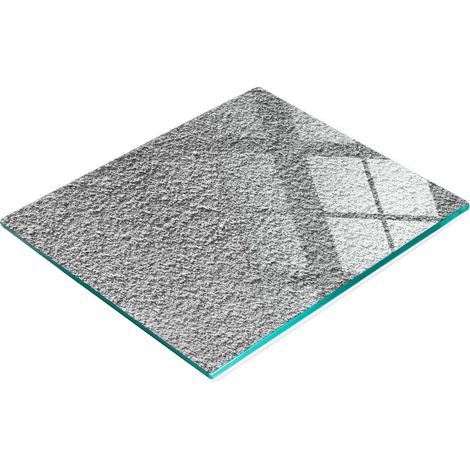 Robuste und stilvolle Küchenarbeitsplatte aus Glas mit Wandstrukturmuster, 60 x 52 cm (1/5)