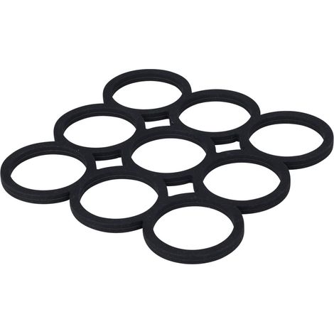 Tapis de protection en silicone pour casserole chaude, noir. (1/2)