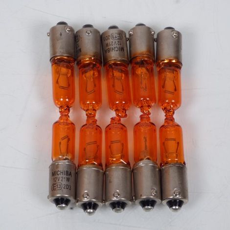 Los 10 Glühbirnen orange Blinklicht 12v 21w Sockel Bax9s