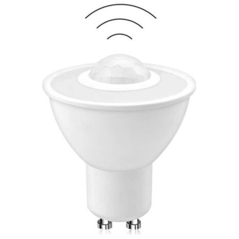 DEESSE SHOP-Ampoule LED, ampoule GU10 ampoule de détection de corps infrarouge 5W 500LM ampoule LED pour couloir de plafond AC100-240V lumière blanche (1/5)